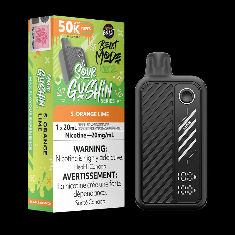 Flavour Beast Max 2 50k - Sour Gushin S. Orange Lime