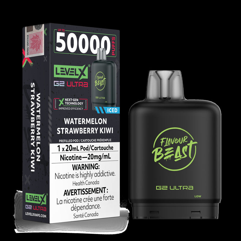 Level X Flavour Beast G2 ultra - Watermelon Strawberry Kiwi Iced
