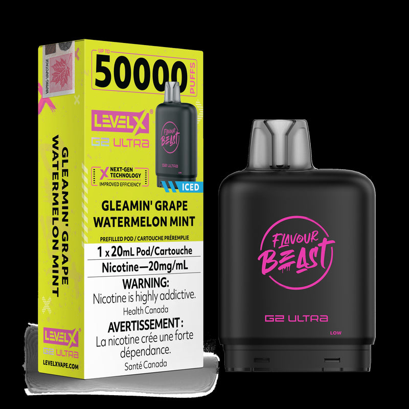 Level X Flavour Beast G2 ultra - Gleamin' Grape Watermelon Mint